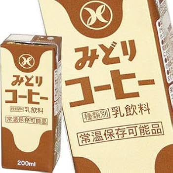 Amazon.co.jp: 九州乳業 みどり牛乳 LL コーヒー 200ml紙パック